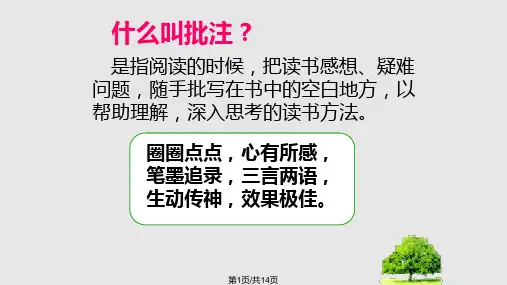 如何做批注PPT课件