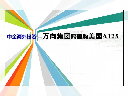 国际投资学案例分析—万象并购美国A123