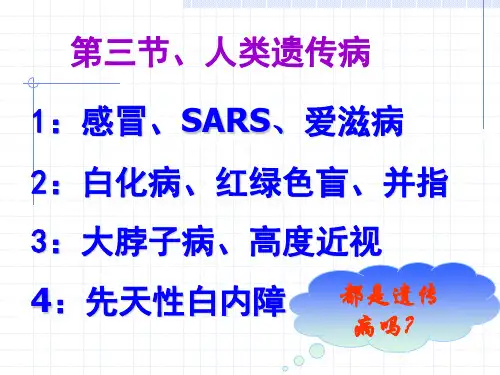 高中生物必修2 人类遗传病课件.ppt