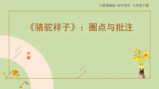 部编版七年级语文下册《骆驼祥子 圈点与批注》PPT优质课件