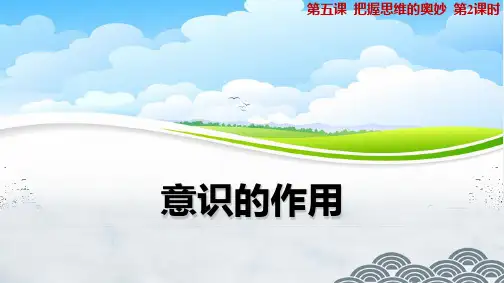 高中政治必修4优质课件7：5.2 意识的作用