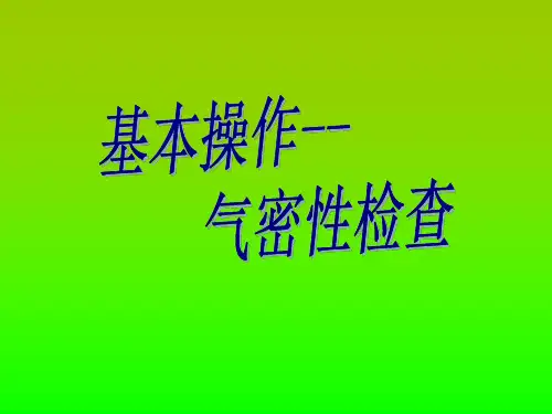 装置的气密性检查