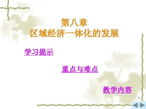 区域经济一体化的发展概述(PPT 75页)