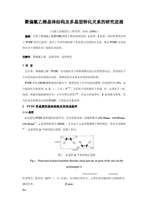 聚偏氟乙烯的多晶型转化关系的研究进展