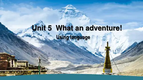 外研版高一英语必修第三册(2019版)-Unit5-Using-language-公开课课件