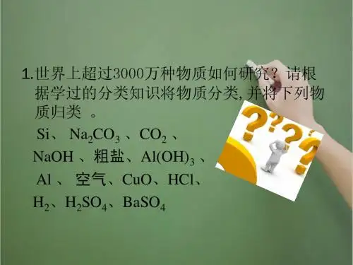 物质的分类 练习题
