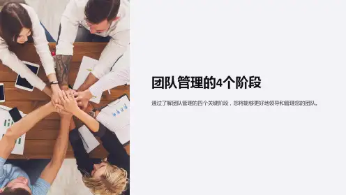 团队管理的4个阶段