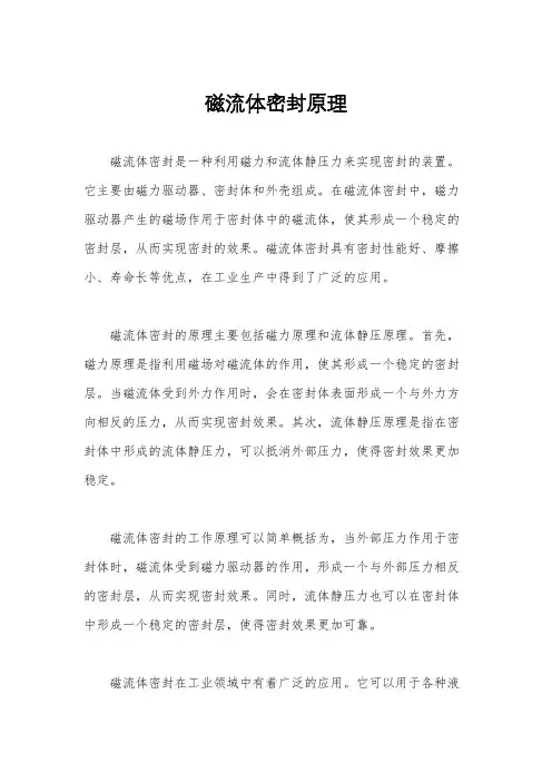 磁流体密封原理 2