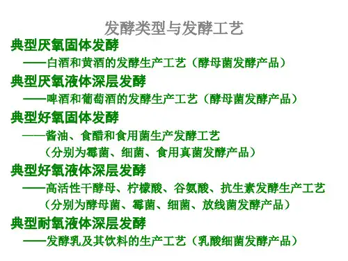 六典型发酵类型与发酵工艺PPT课件