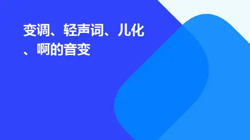 变调、轻声词、儿化、啊的音变