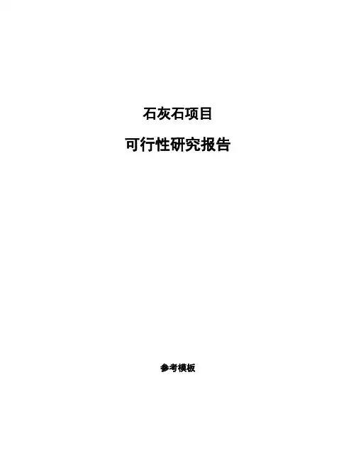 石灰石项目可行性研究报告
