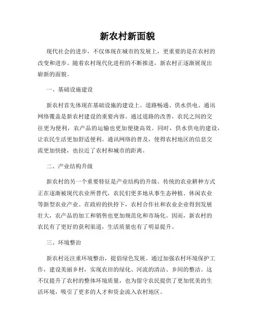 新农村新面貌