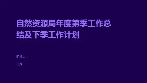 自然资源局年度第季工作总结及下季工作计划