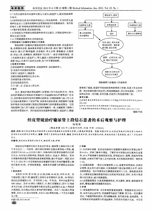 经皮肾镜治疗输尿管上段结石患者的术后观察与护理