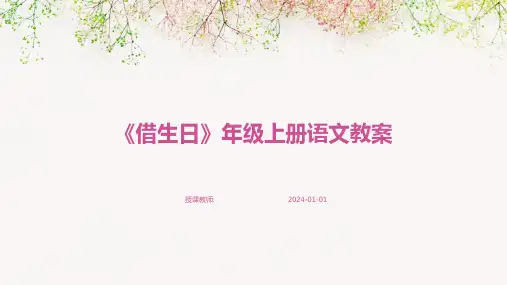 《借生日》年级上册语文教案