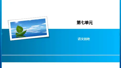 五年级上册语文习题课件第7单元语文园地 部编版