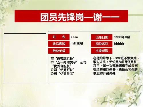 优秀人物介绍模板ppt课件