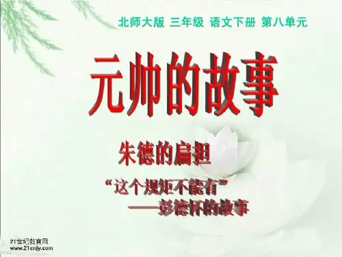 马龙凤《元帅的故事》课件