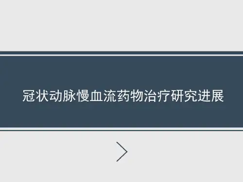 最新 冠状动脉慢血流药物治疗研究进展课件