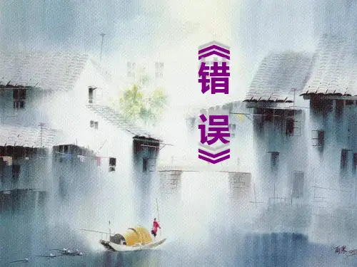 《错误》 ppt课件