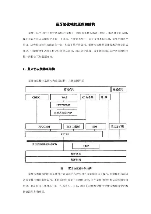蓝牙协议栈的原理和结构