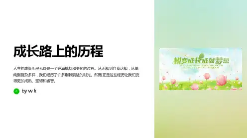 成长路上的历程主题班会PPT课件