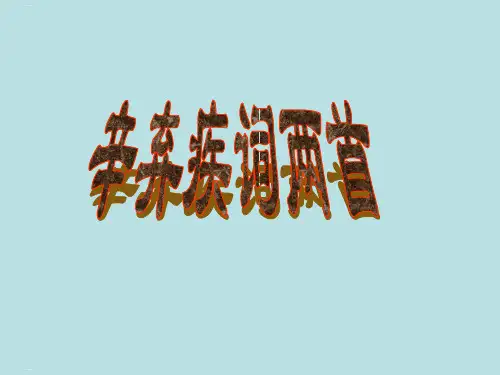 人教版高中语文必修《辛弃疾词两首》PPT精品课件