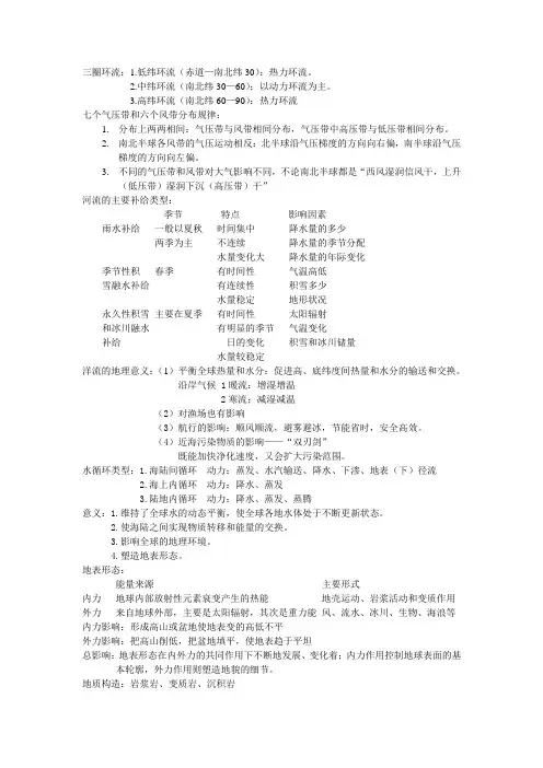 三圈环流