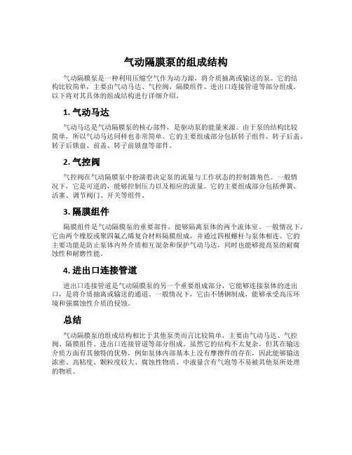气动隔膜泵的组成结构