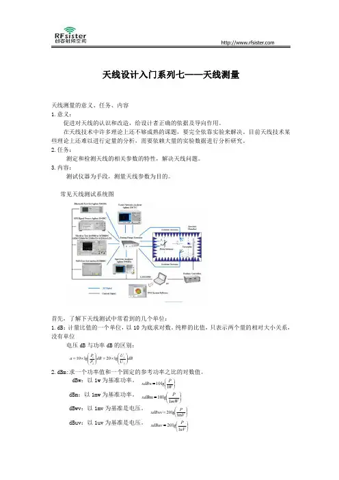 天线设计入门系列七——天线测量
