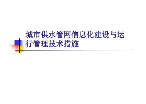 城市供水管网信息化建设与运行管理技术措施