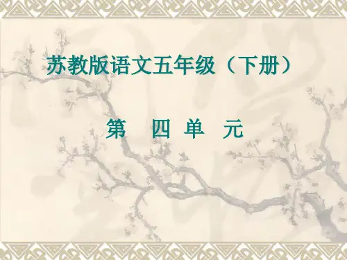 苏教版五年级下册第四单元复习课件