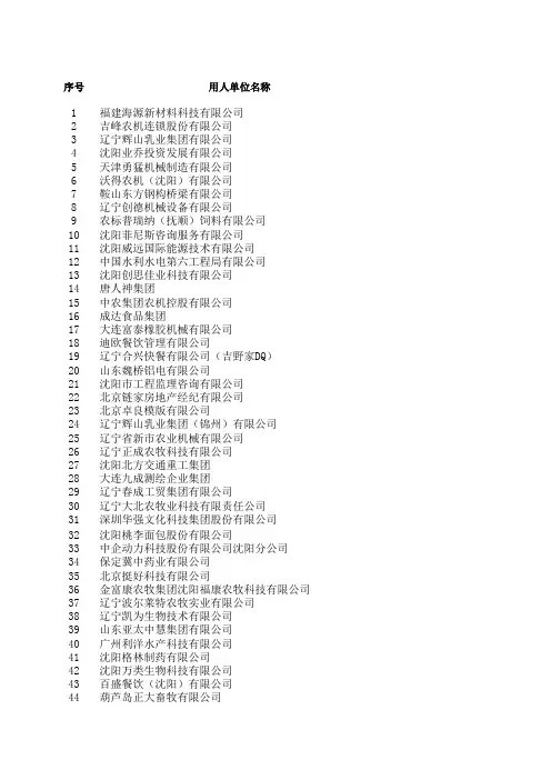 11月9日大型校园招聘会用人单位及展位分布(截至11月7日)