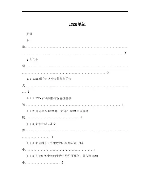 ICEM笔记