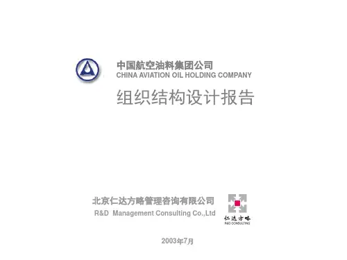 航油集团组织结构 