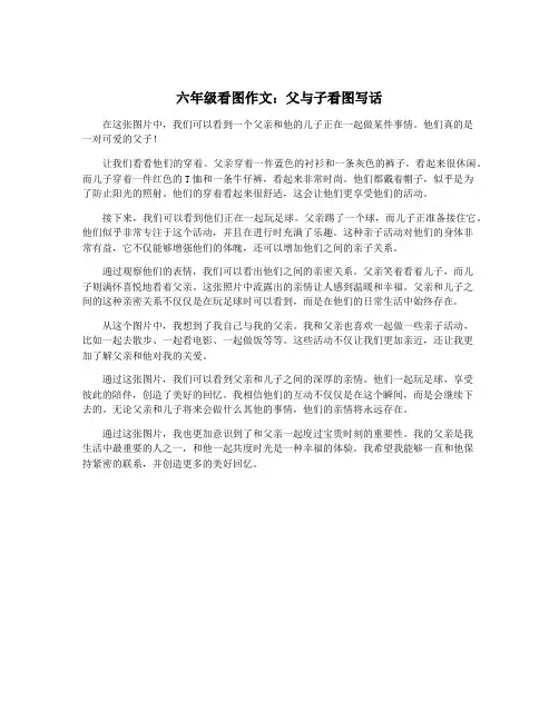 六年级看图作文：父与子看图写话