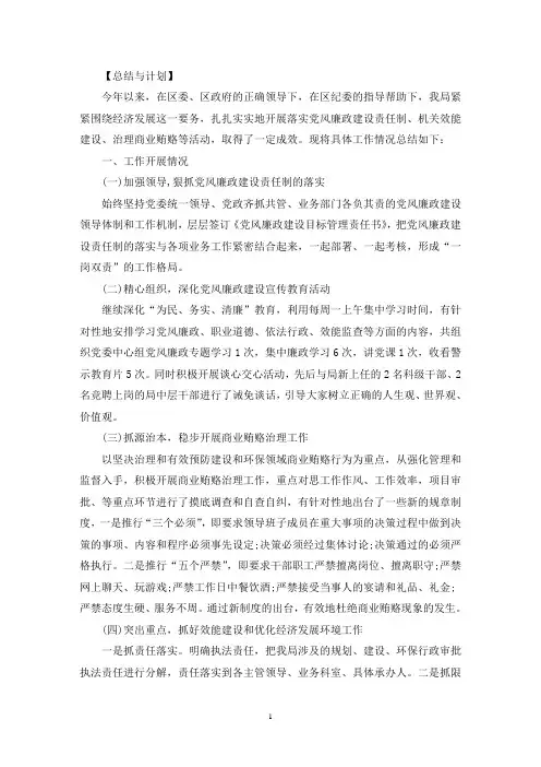最新2021纪检工作总结