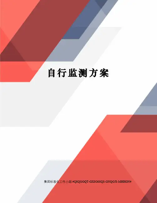 自行监测方案