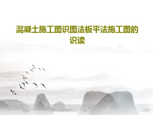 混凝土施工图识图法板平法施工图的识读22页PPT