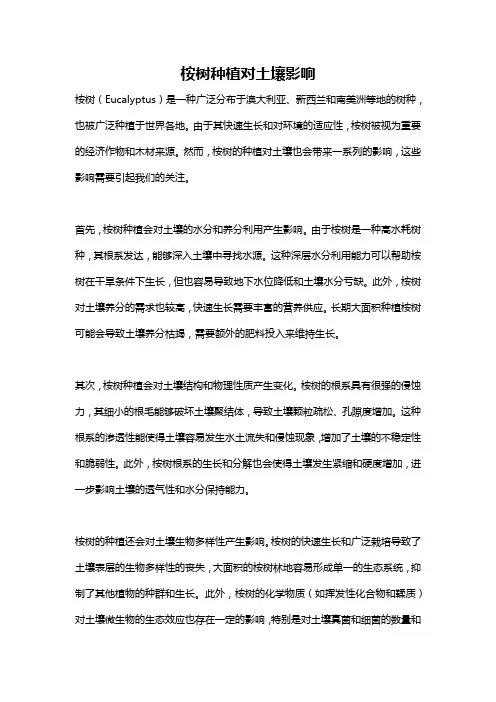桉树种植对土壤影响