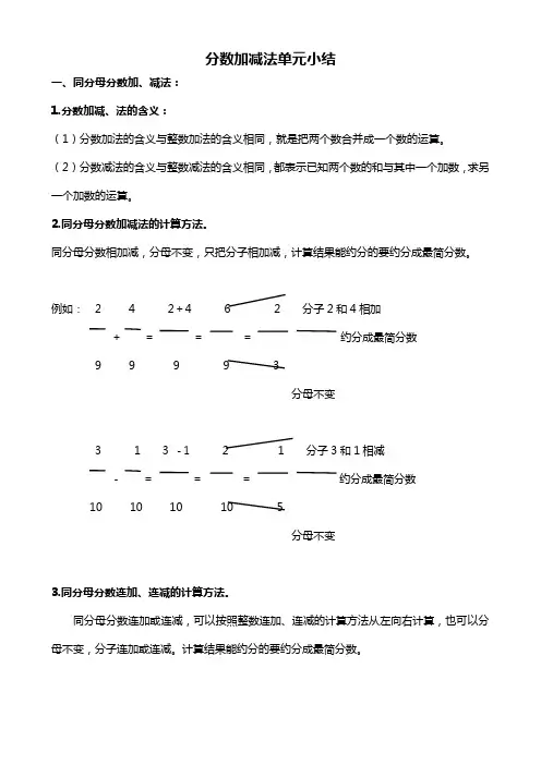 人教版五年级数学下册 6-3分数加减法单元小结 同步拓展讲与练 奥数培优(无答案)