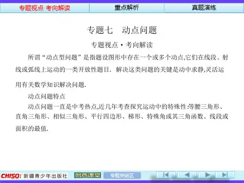 2014中考数学总复习专题7动点问题