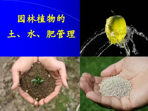 园林植物栽培与养护1园林植物的土水肥管理课件