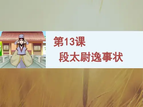 2018学年语文版必修2 第13课 段太尉逸事状 课件25张