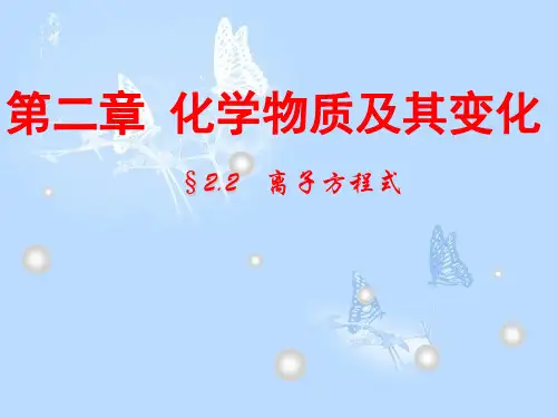 离子方程式人教版高中化学必修一教学课件