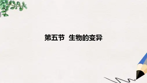 河南省武陟县八年级生物下册 7.2.5 生物的变异课件 (新版)新人教版