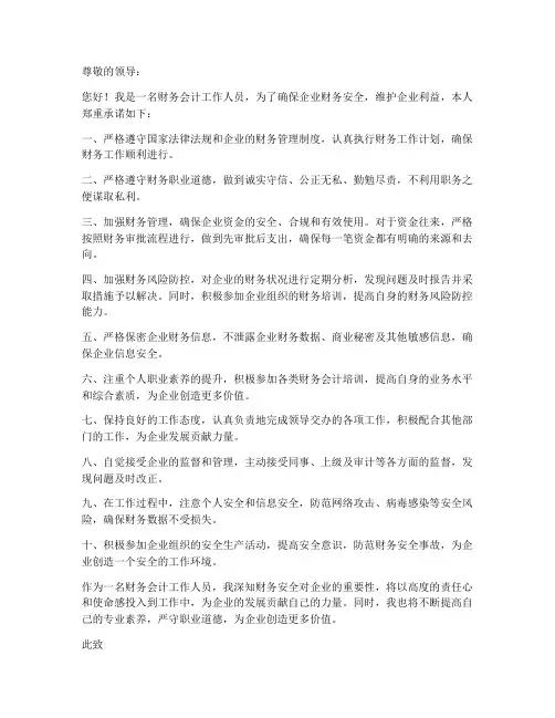 财务_会计个人安全承诺书