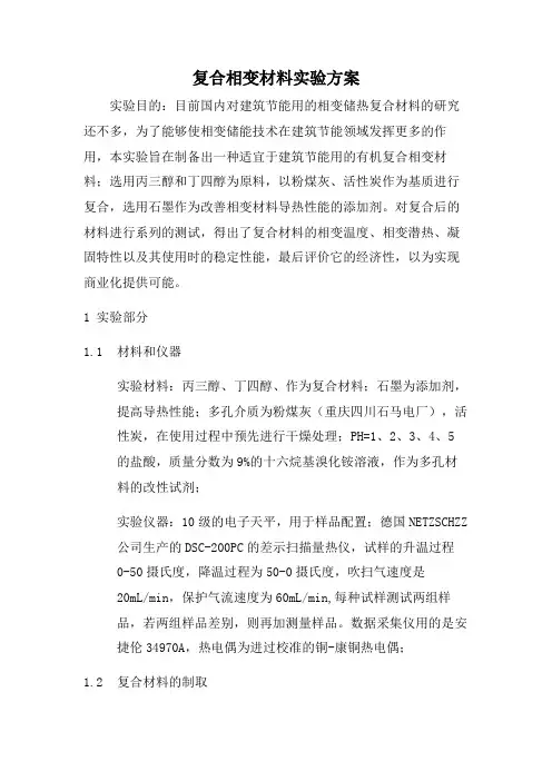 复合相变材料实验方案
