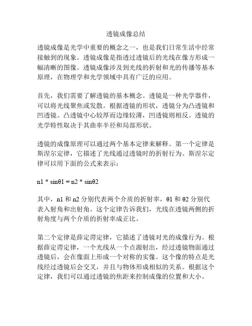 透镜成像总结