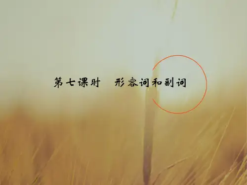 2018版高考英语江苏专用译林大一轮复习课件：第二部分 高考基础语法 第七课时 形容词和副词 精品